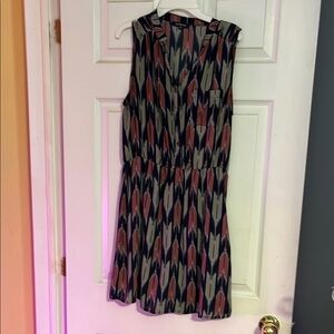 Patterned Sleeveless Dress